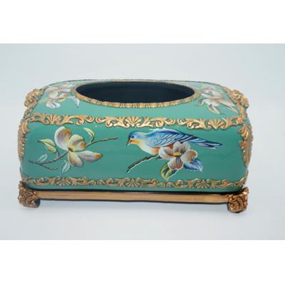 陶瓷手繪工藝紙巾盒